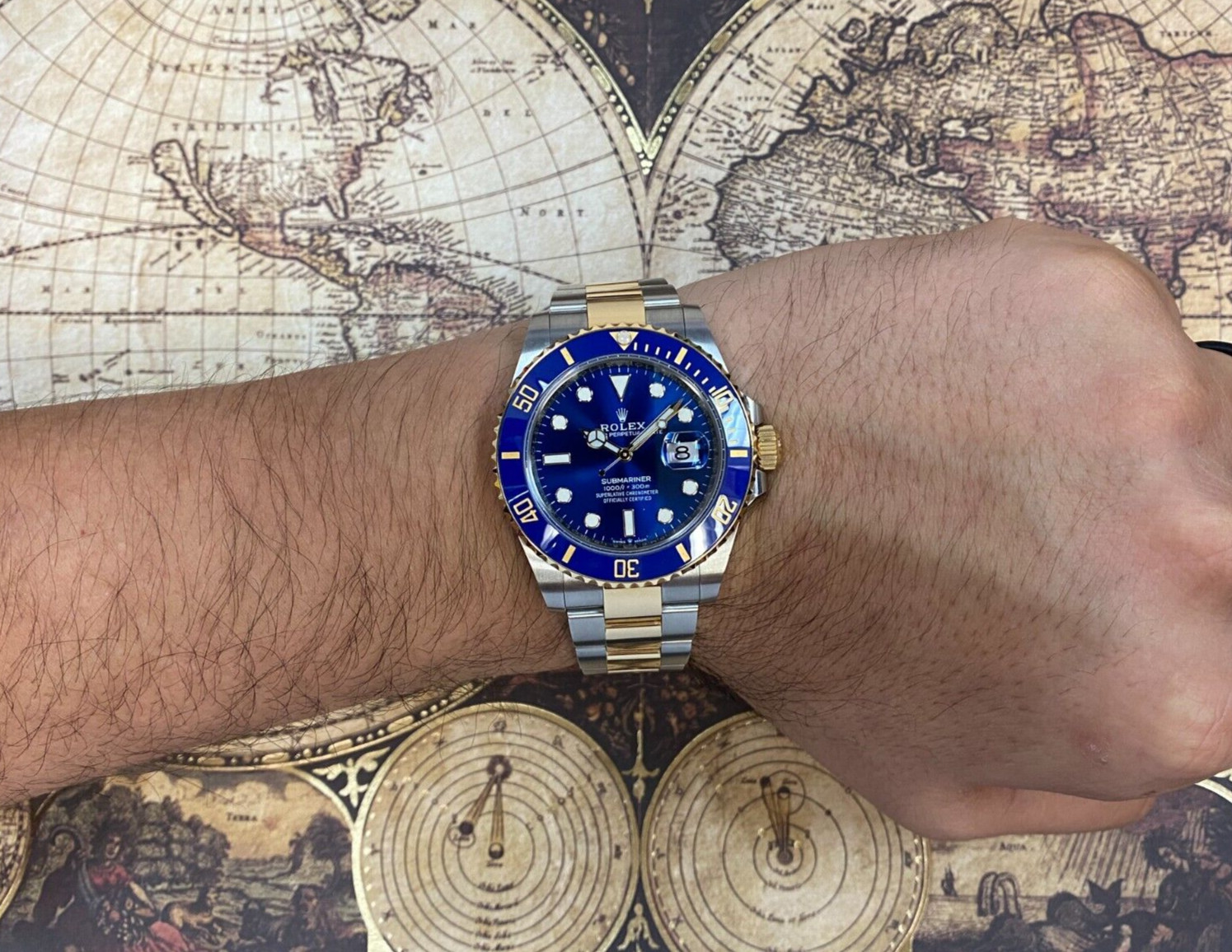 Rolex Submariner Date Yellow Gold/Steel Ceramic Blue 41mm Watch +Card '20 126613