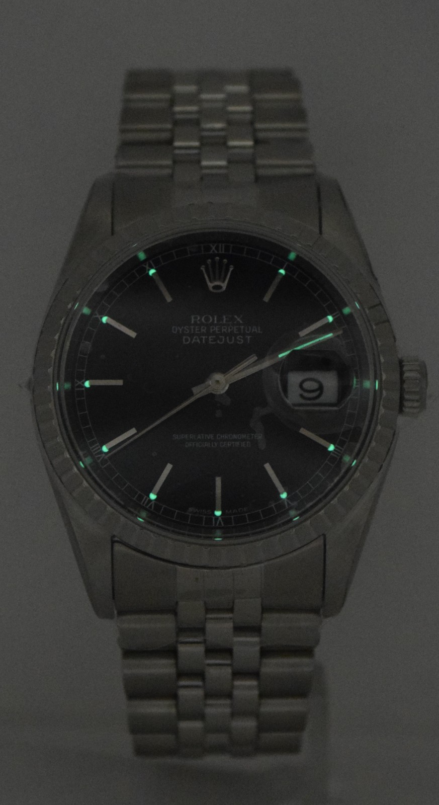 Rolex Datejust Steel Black Dial Jubilee Bracelet 36mm Watch +Papers K 16200 Rolex Datejust Steel Black Dial Jubilee Bracelet 36mm Watch +Papers K 16200