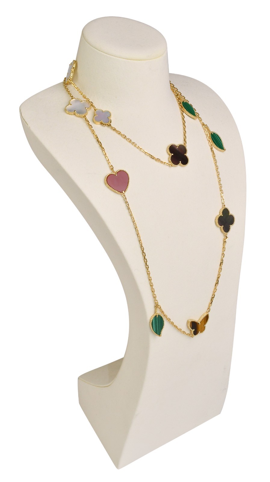 Van Cleef & Arpels Lucky Alhambra Yellow Gold 12 Motifs Long Necklace VCARD80100