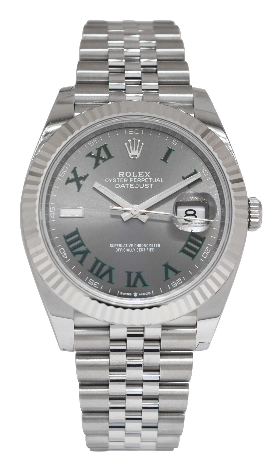 NEW Rolex Datejust 41 Steel & 18k Gold Bezel Wimbledon Watch B/P '26 126334