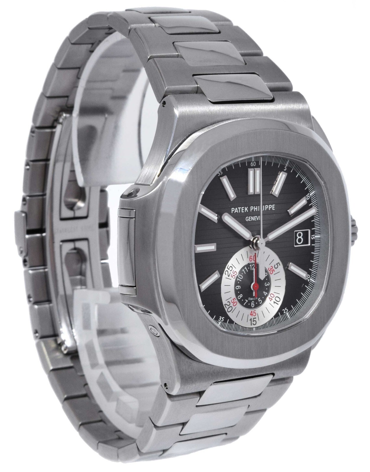 Patek Philippe Nautilus 5980 Chronograph Black Dial Watch w/Archive '11 5980/1A