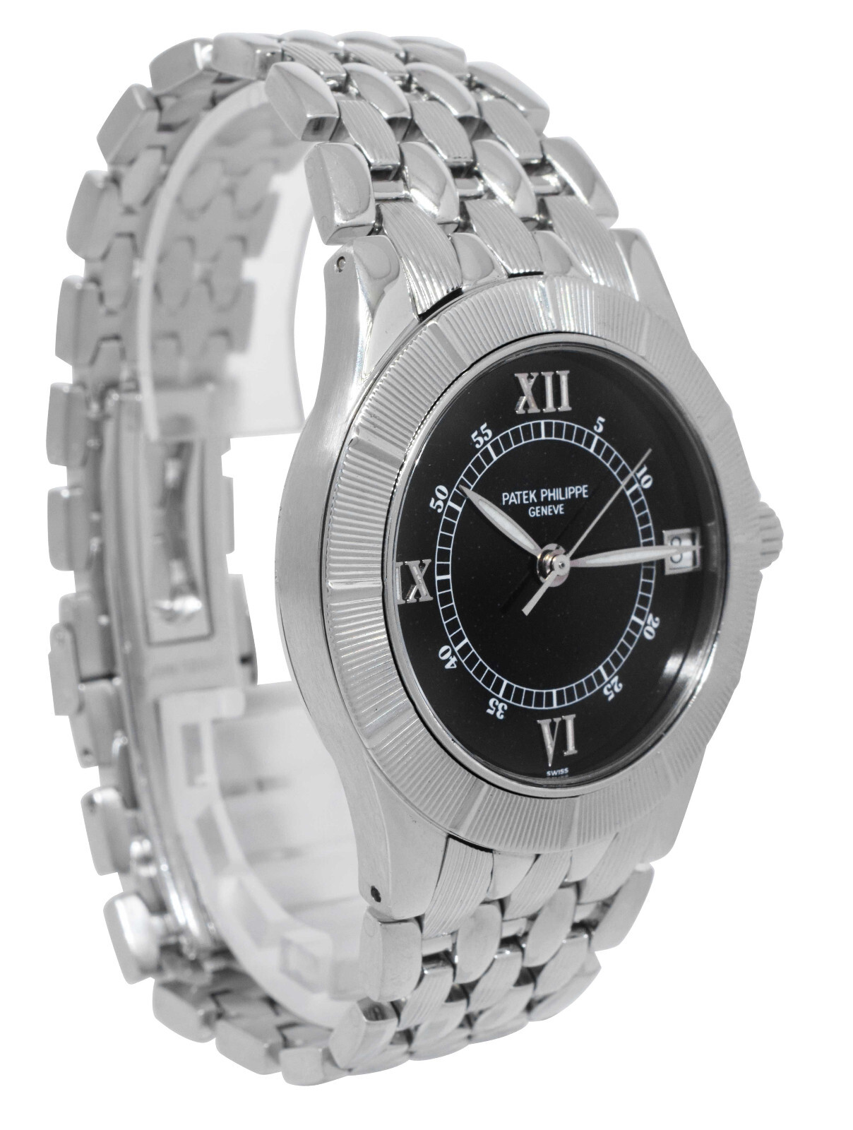 Patek Philippe Neptune 5080 Stainless Steel Black Dial Mens 36mm Watch 5080/1A