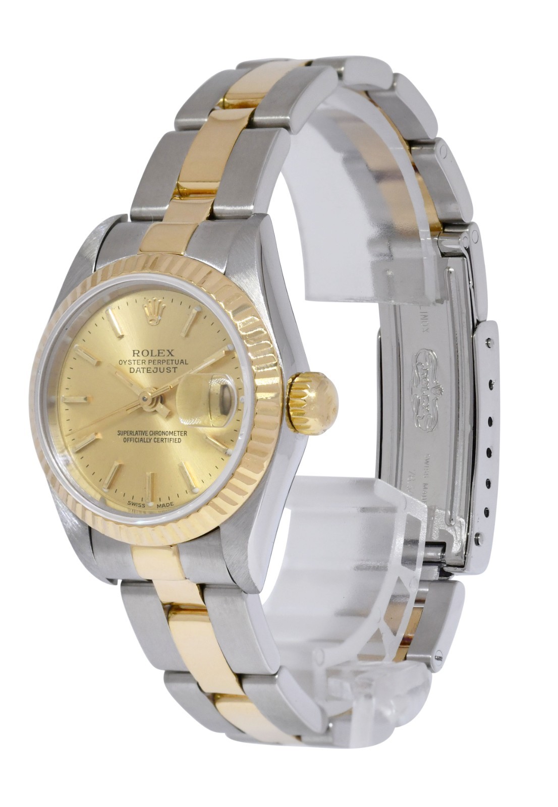 Rolex Datejust 18k Yellow Gold/Steel Champagne Dial 26mm Oyster Watch S 69173
