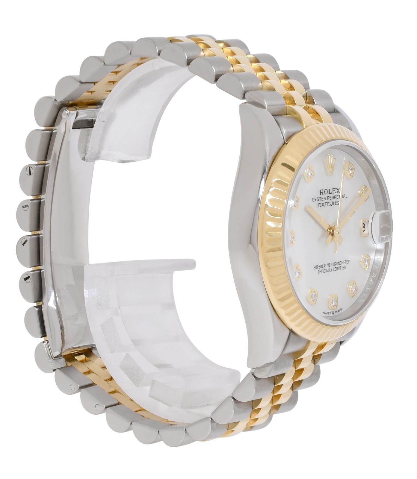 Rolex Datejust 31 18k Yellow Gold/Steel MOP Diamond Dial Ladies Watch 278273