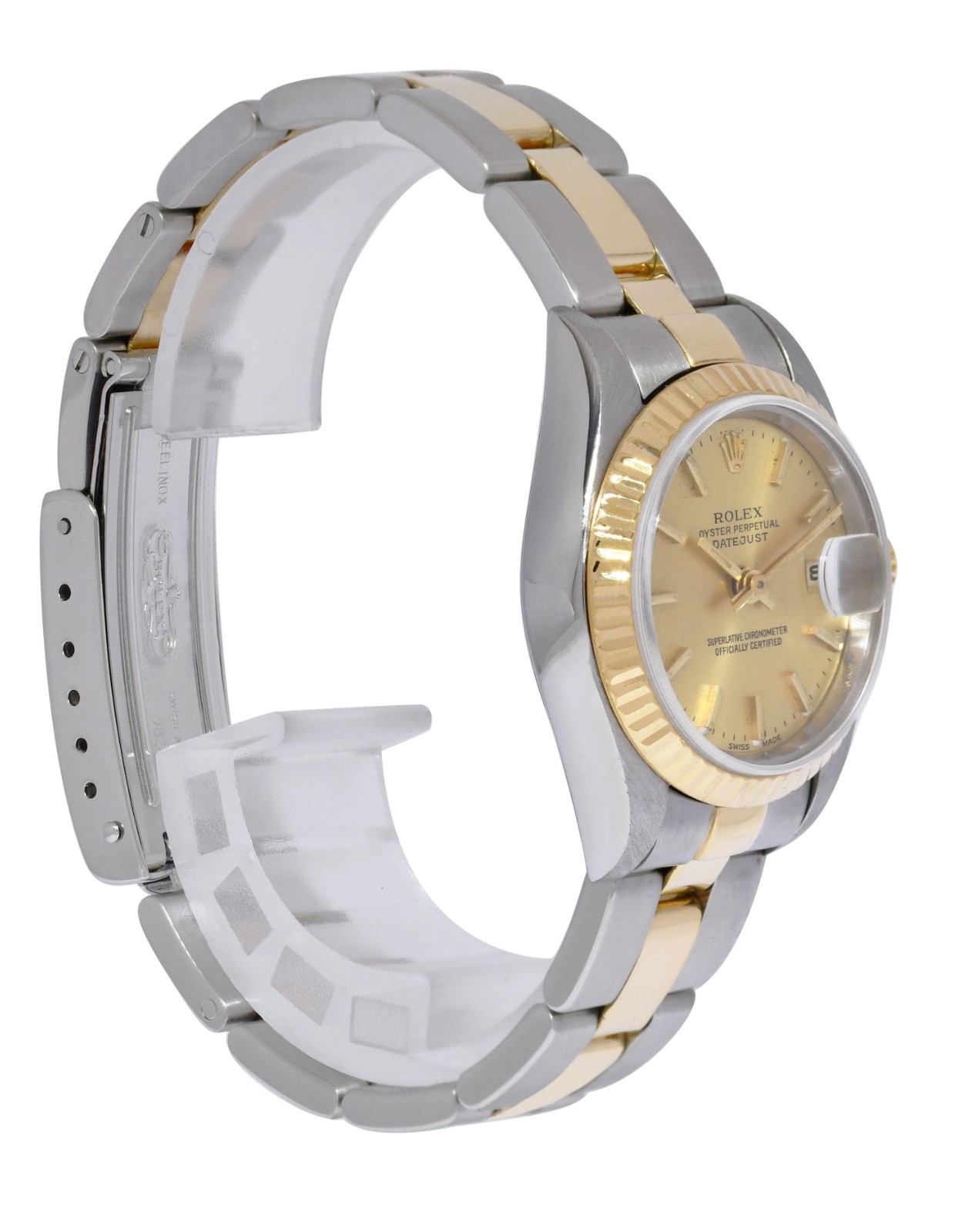 Rolex Datejust 18k Yellow Gold/Steel Champagne Dial 26mm Oyster Watch S 69173
