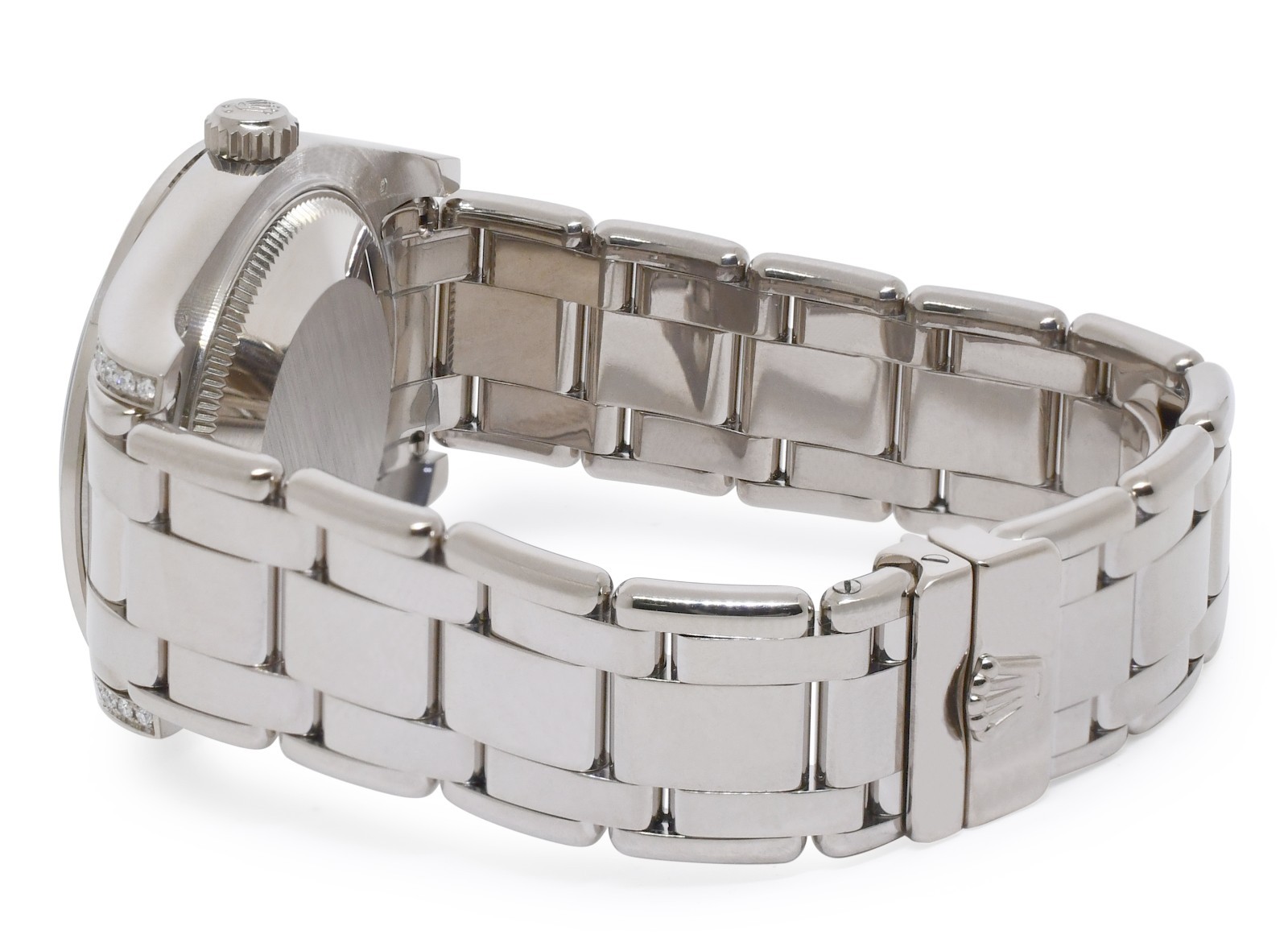 Rolex Datejust Pearlmaster 18k White Gold Diamond Ladies 34mm Watch B/P G 81159