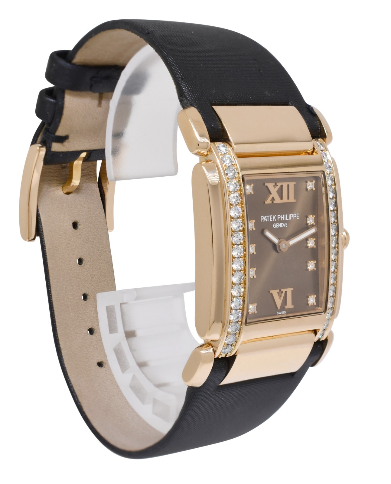 Patek Philippe Twenty~4 Rose Gold & Diamond Chocolate Ladies Watch B/P '08 4920R