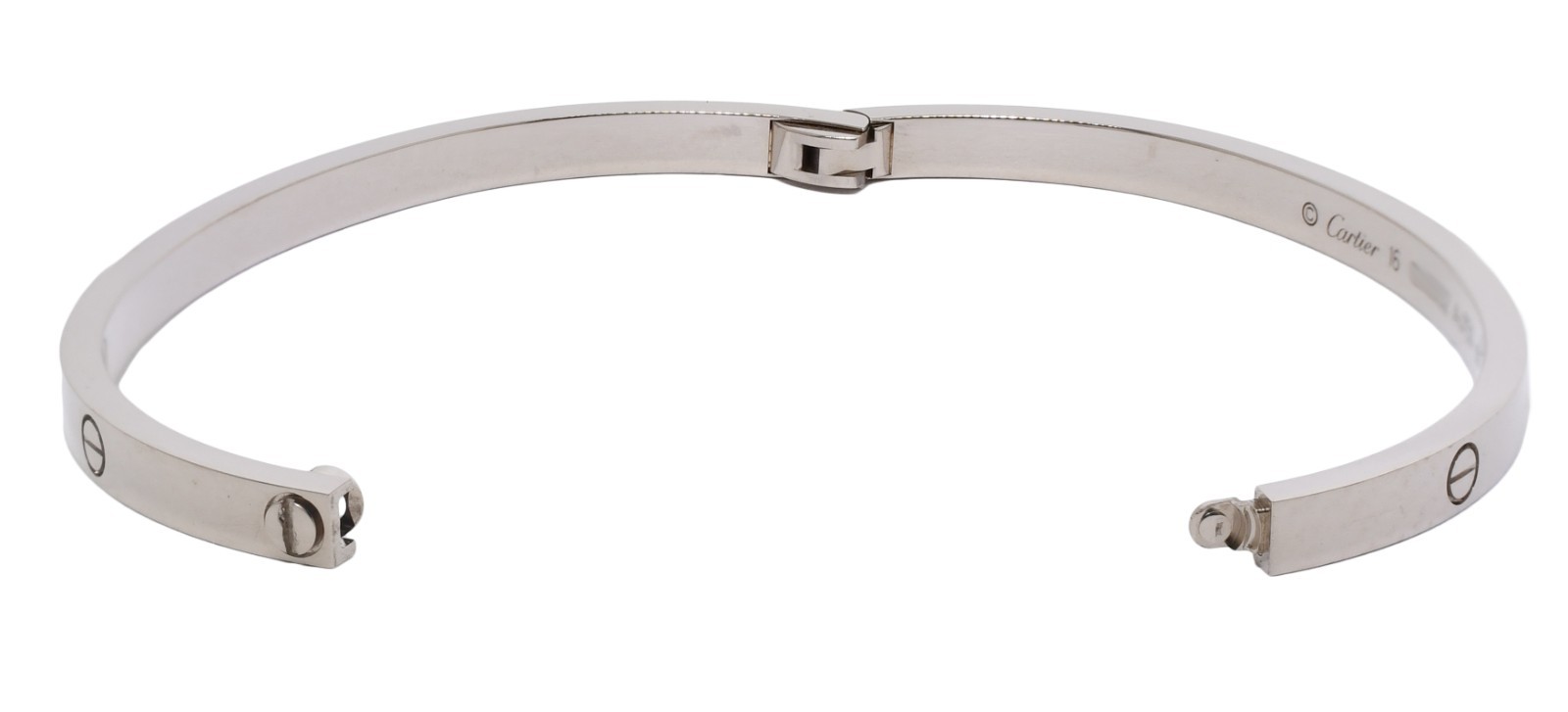 Cartier Love Bracelet Small 18k White Gold Size 16cm Box/Papers '19 B6079216