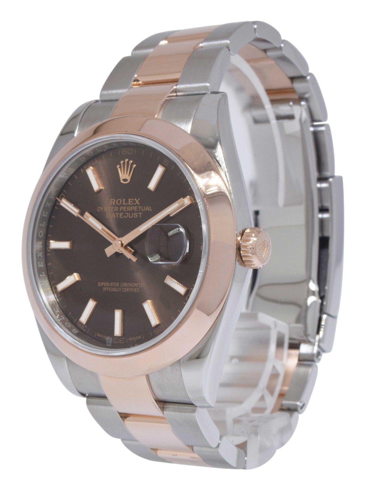 Rolex Datejust 41 18k Rose Gold/Steel Chocolate Dial Watch +Card '19 126301