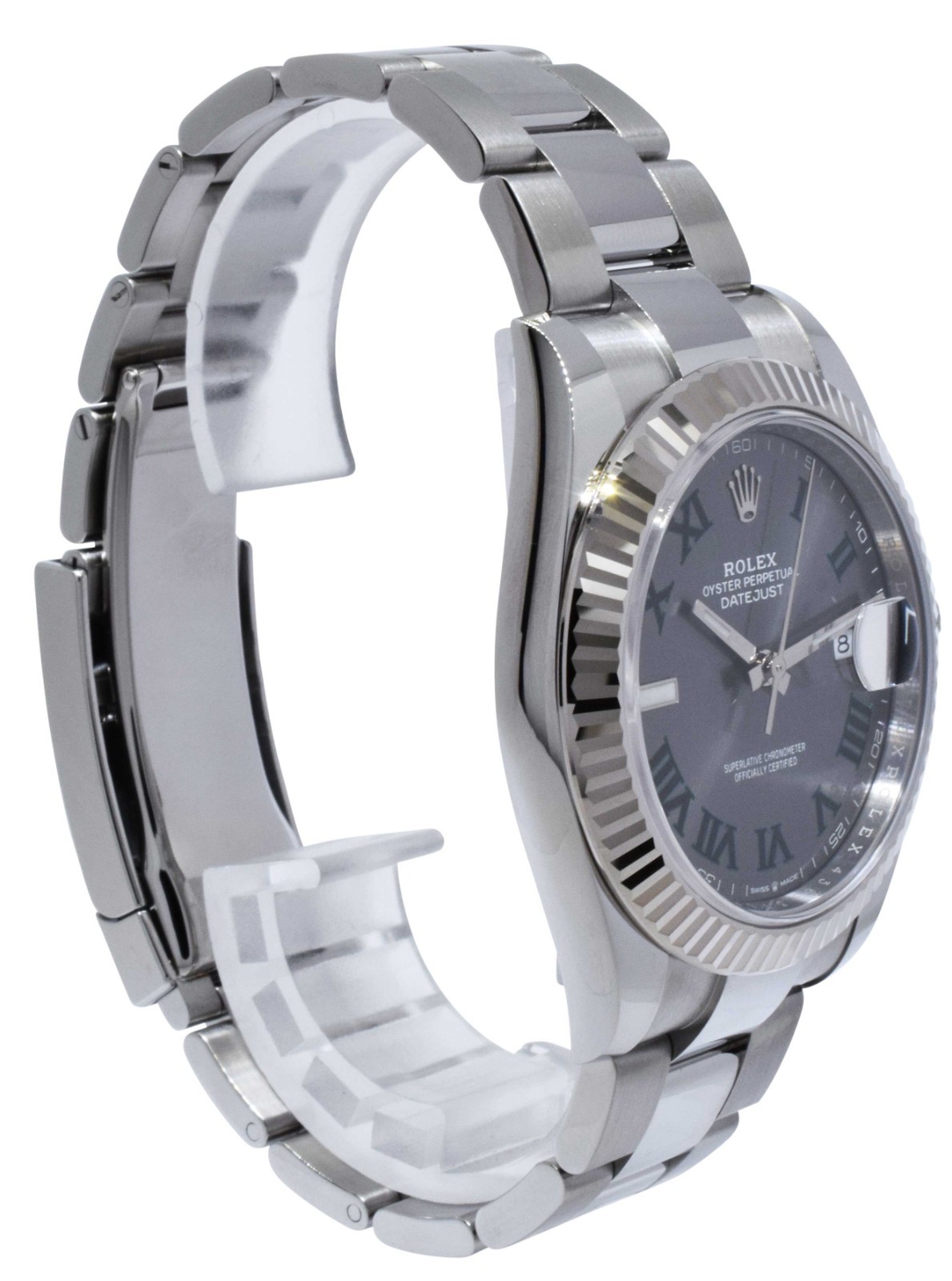Rolex Datejust 41 Steel & 18k WG Wimbledon Dial Oyster Watch +Card '23 126334