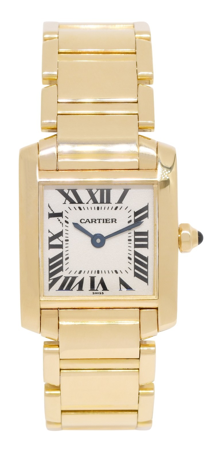 Cartier Tank Francaise Small 18k Yellow Gold Ivory Dial Ladies Quartz Watch 1820
