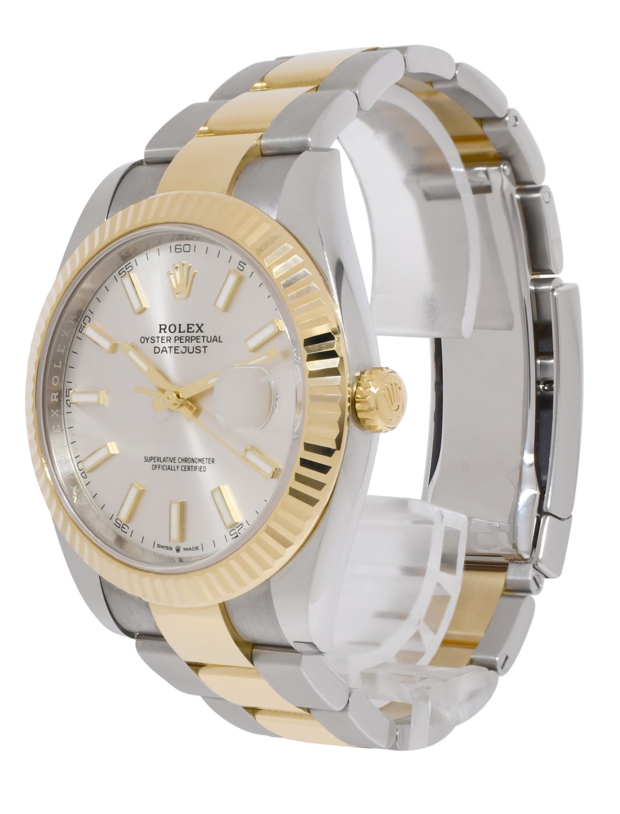 Rolex Datejust 41 Yellow Gold/Steel Silver Dial Oyster Watch +Card '22 126333
