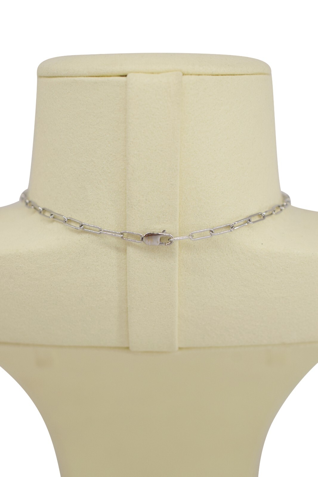 Tiffany & Co. Tiffany Lock Diamond Pendant 18k White Gold Chain Necklace +Box