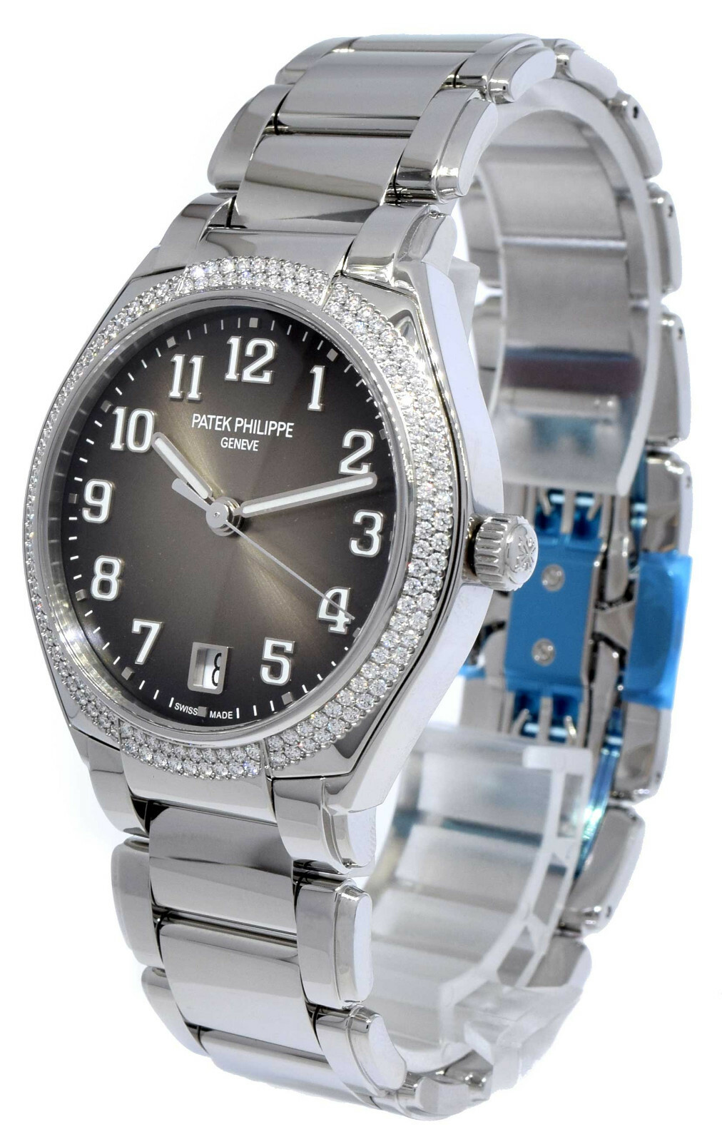 Patek Philippe Twenty~4 Steel Gray Dial Diamond Ladies Auto B/P 7300/1200A-010