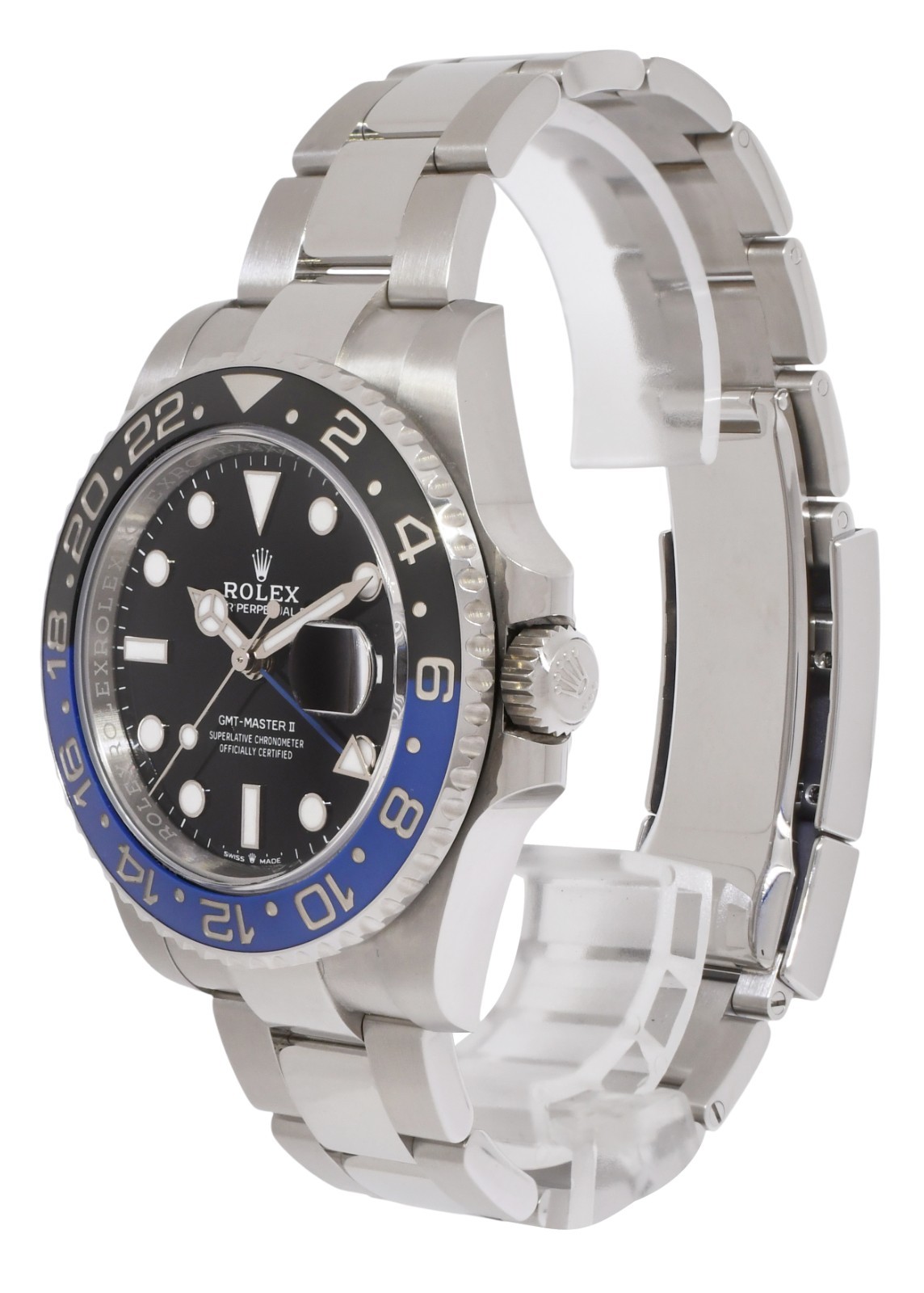 NOS Rolex GMT-Master II Black/Blue Mens Ceramic Oyster Steel B/P '25 126710