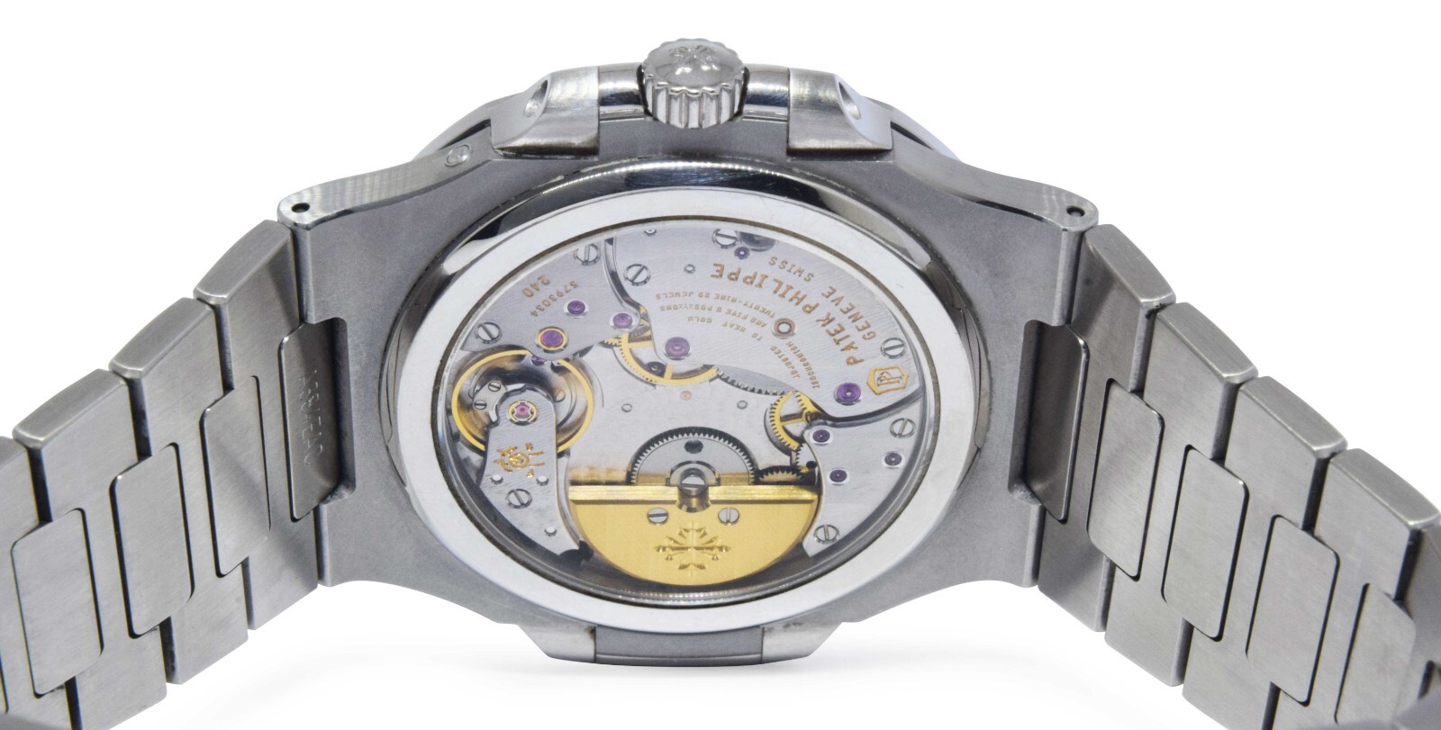 Patek Philippe Nautilus Complication S. Steel Blue DIal Watch B/P '14 5712/1A