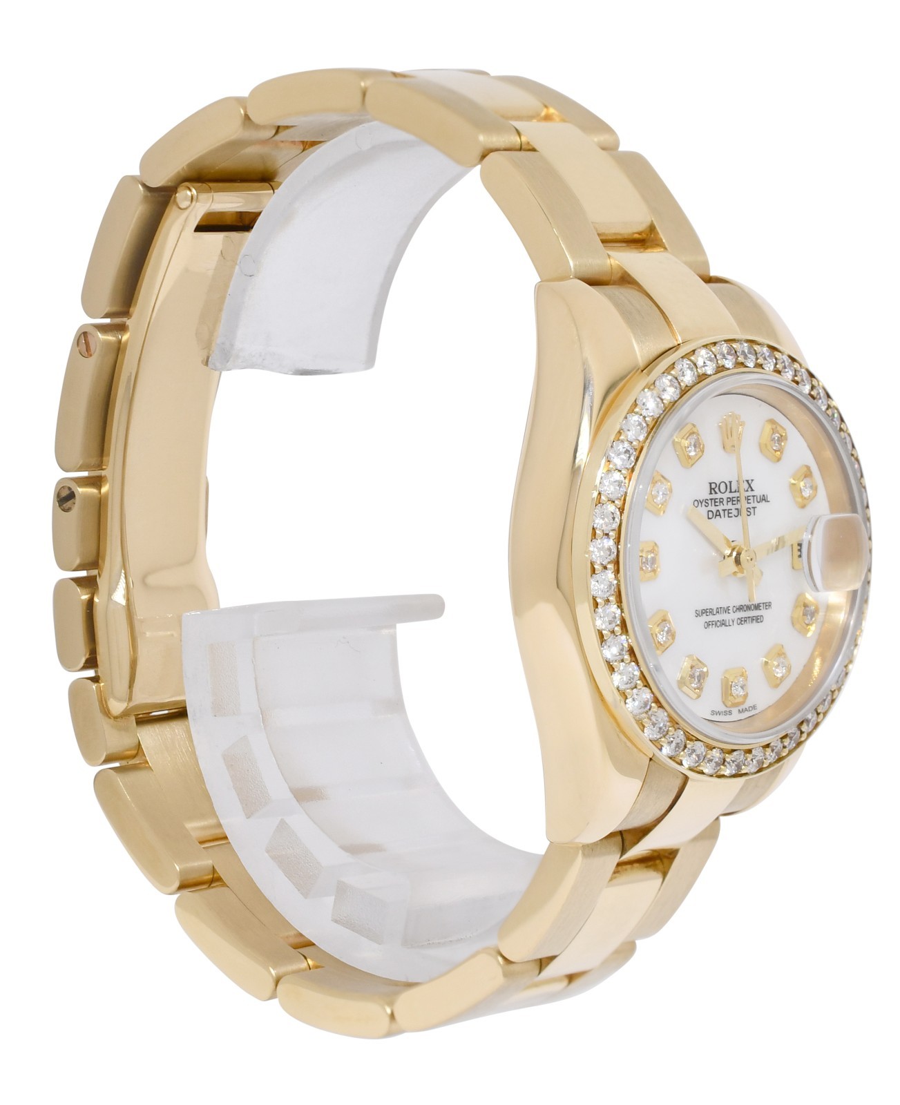 Rolex Datejust Oyster 18k Yellow Gold MOP Diamond Dial/Bezel 26mm Watch D 179178