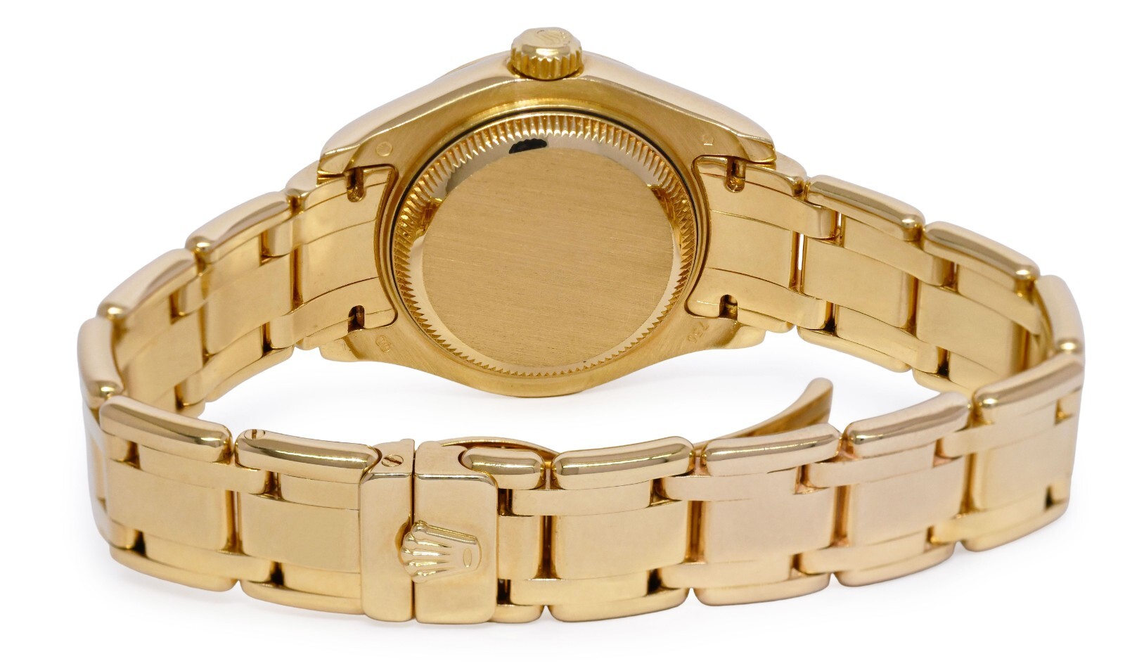 Rolex Datejust Pearlmaster 18k Yellow Gold Silver Diamond 29mm Watch K 80318