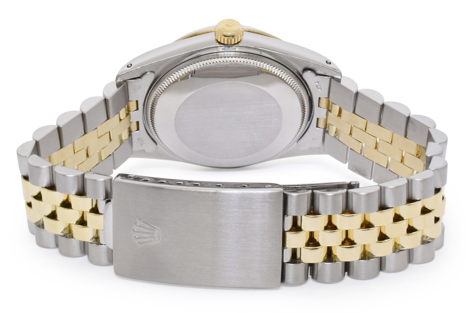 Rolex Date 14k Yellow Gold/Steel Champagne Dial Mens 34mm Watch 15003