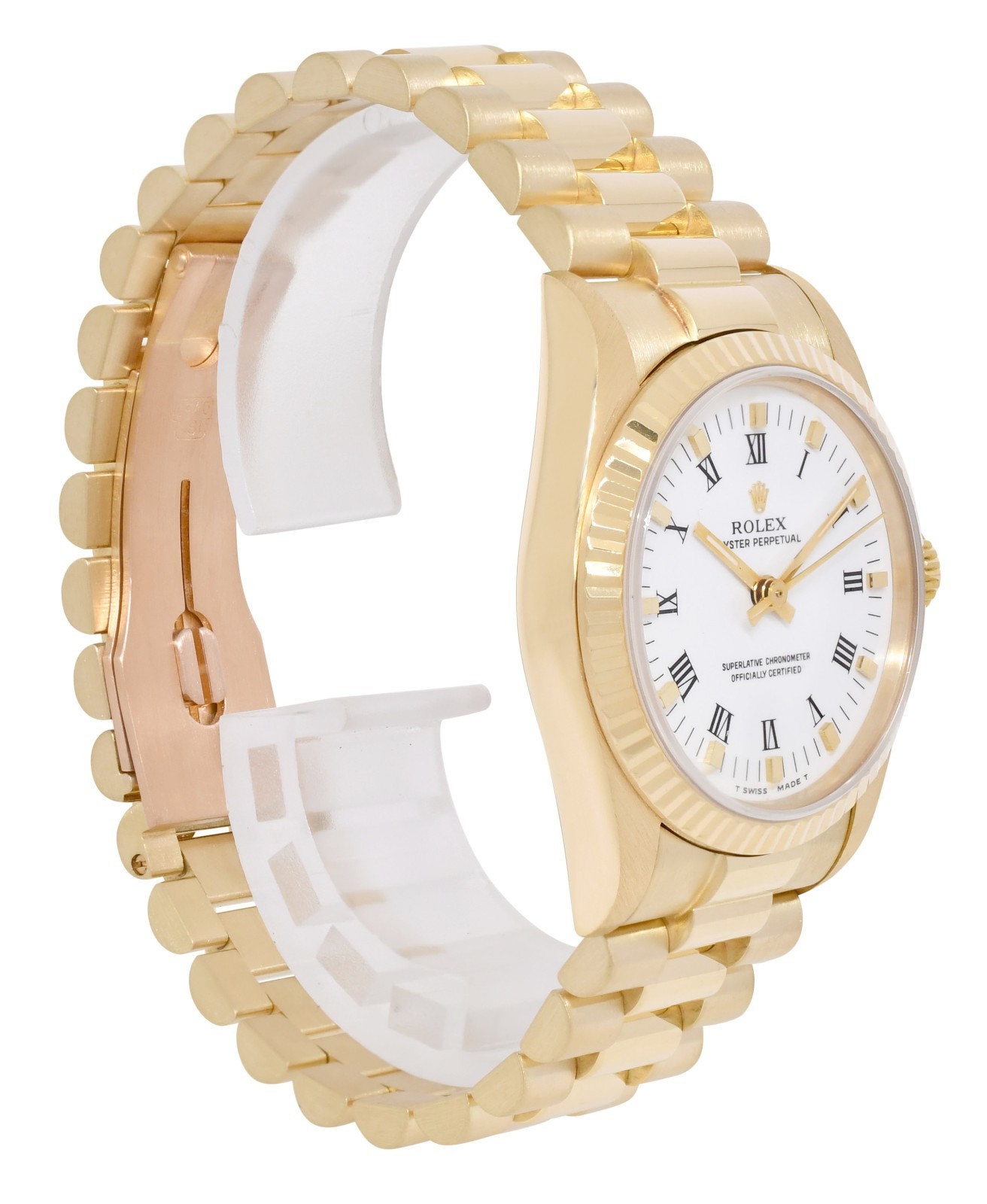 Rolex Oyster Perpetual President 18k Yellow Gold 31mm Watch +Papers L 67518