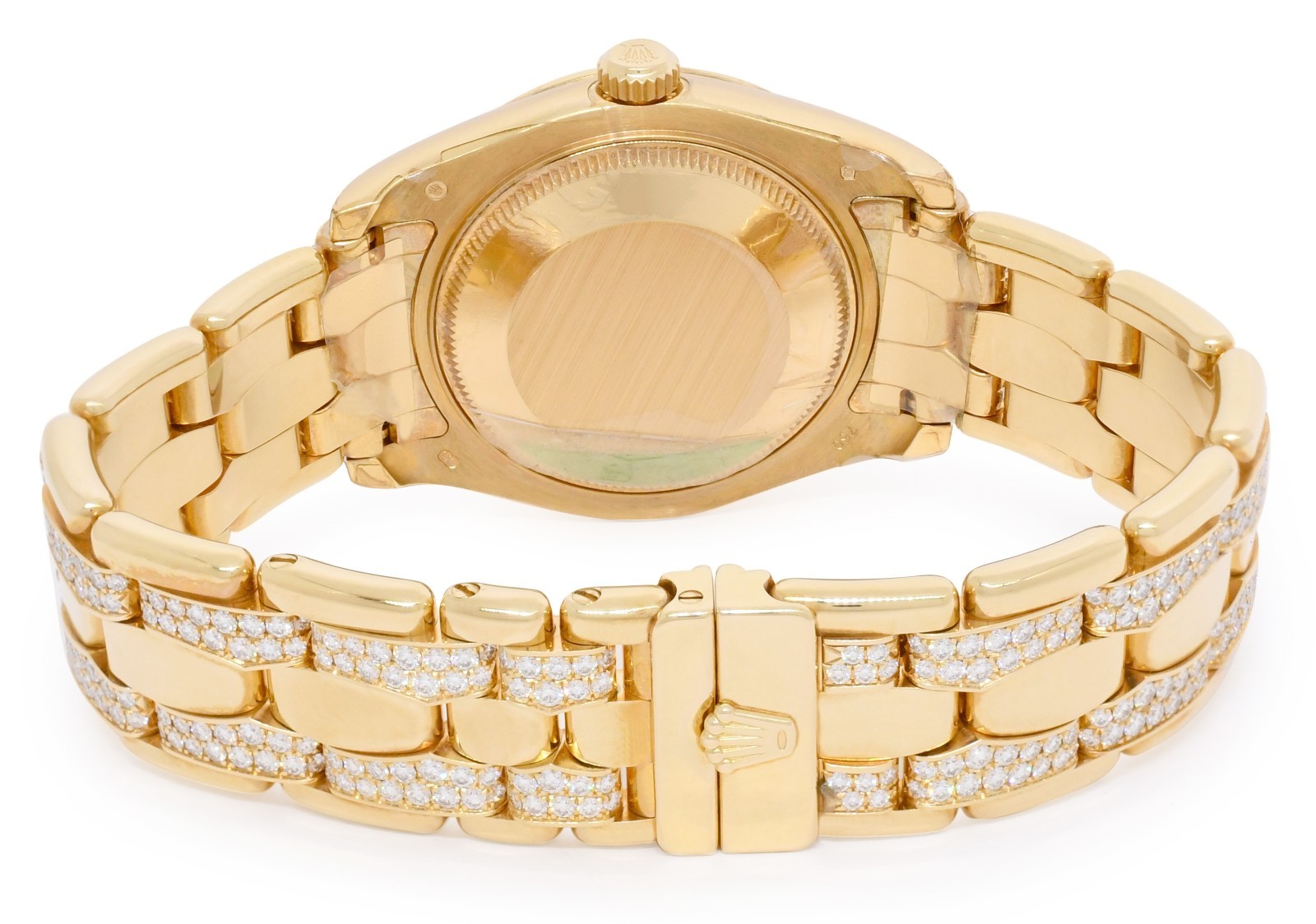 Rolex Datejust Pearlmaster Yellow Gold MOP Diamond 34mm Watch +Card '10 81338