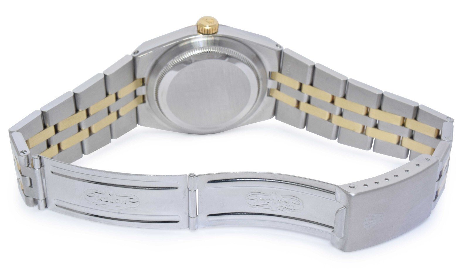 Rolex Datejust Oysterquartz 14k Yellow Gold/Steel Champagne 36mm Watch '79 17013