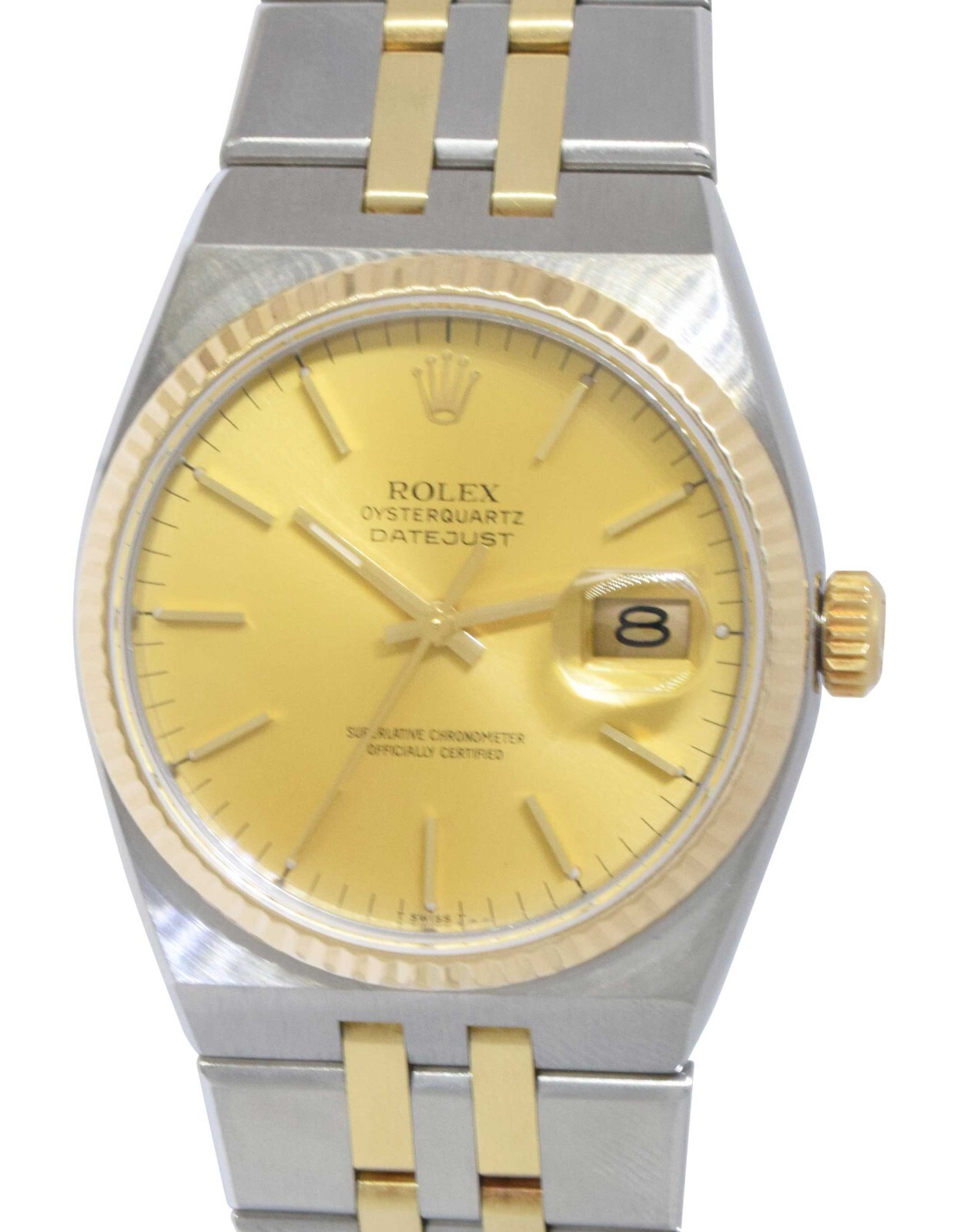 Rolex Datejust Oysterquartz 14k Yellow Gold/Steel Champagne 36mm Watch '79 17013 Rolex Datejust Oysterquartz 14k Yellow Gold/Steel Champagne 36mm Watch '79 17013