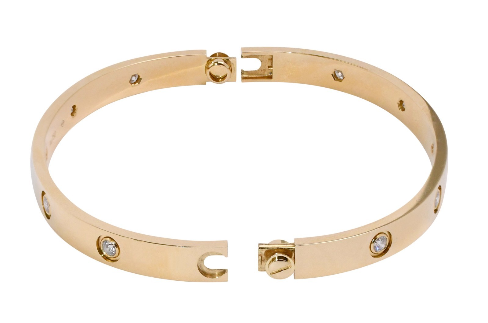 Cartier Love Bracelet 10 Diamond 18k Yellow Gold Size 19 B/P 2020 B6070319 Cartier Love Bracelet 10 Diamond 18k Yellow Gold Size 19 B/P 2020 B6070319