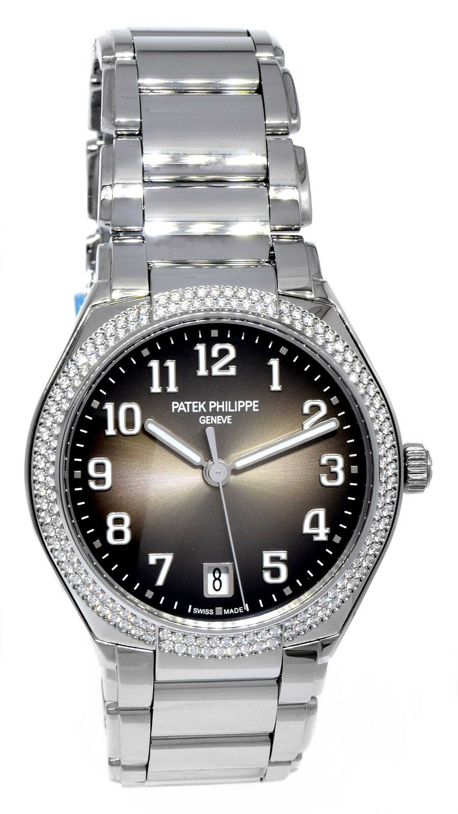 Patek Philippe Twenty~4 Steel Gray Dial Diamond Ladies Auto B/P 7300/1200A-010