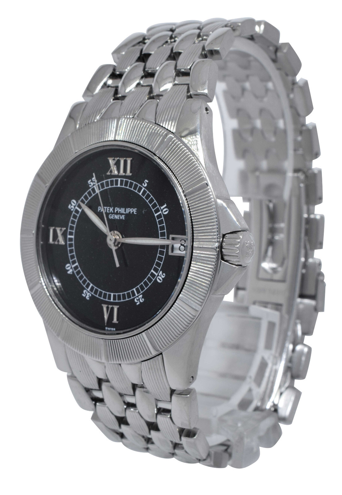 Patek Philippe Neptune 5080 Stainless Steel Black Dial Mens 36mm Watch 5080/1A