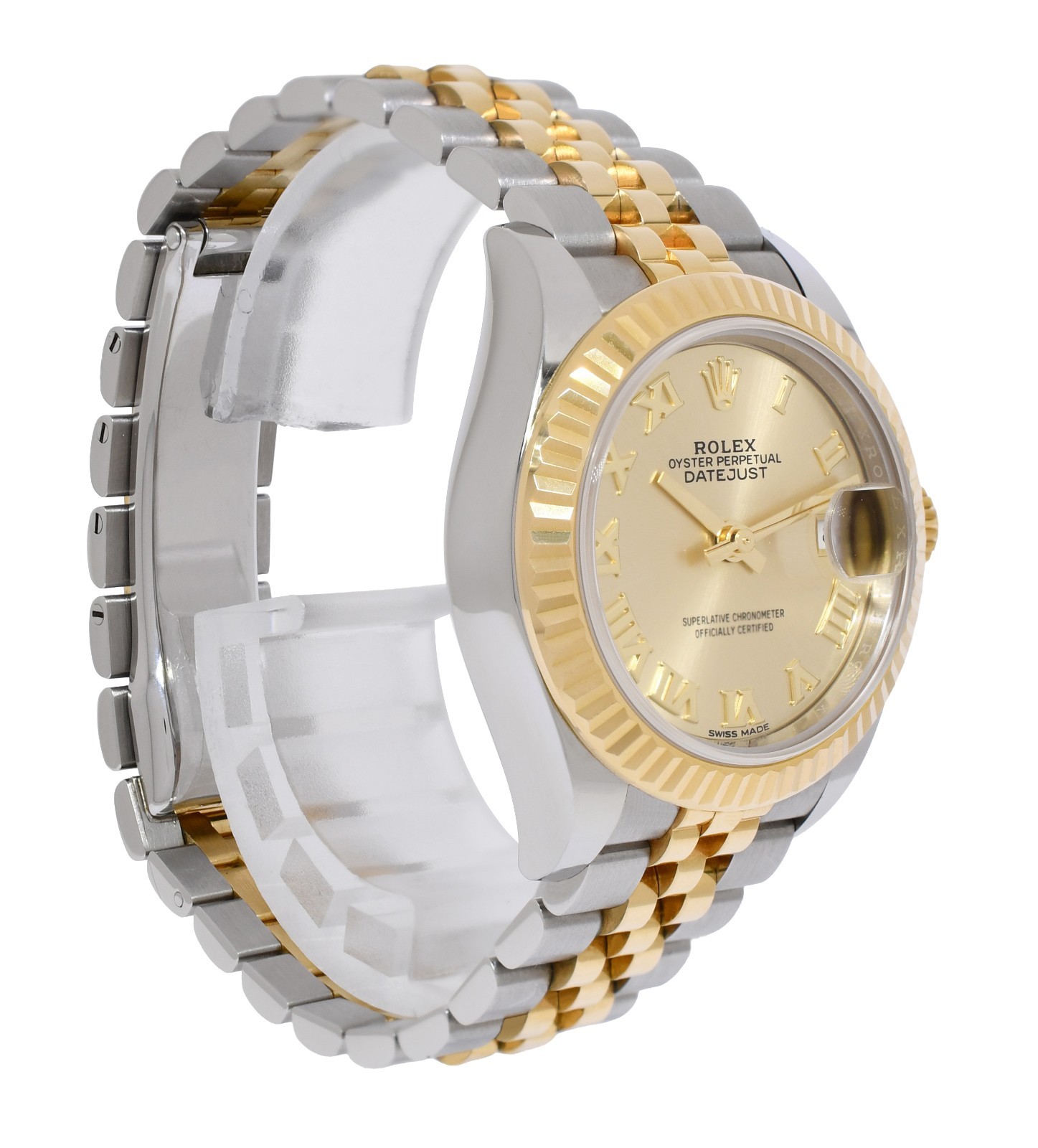 Rolex Datejust 28 18k Yellow Gold/Steel Champagne Ladies Watch +Card '19 279173