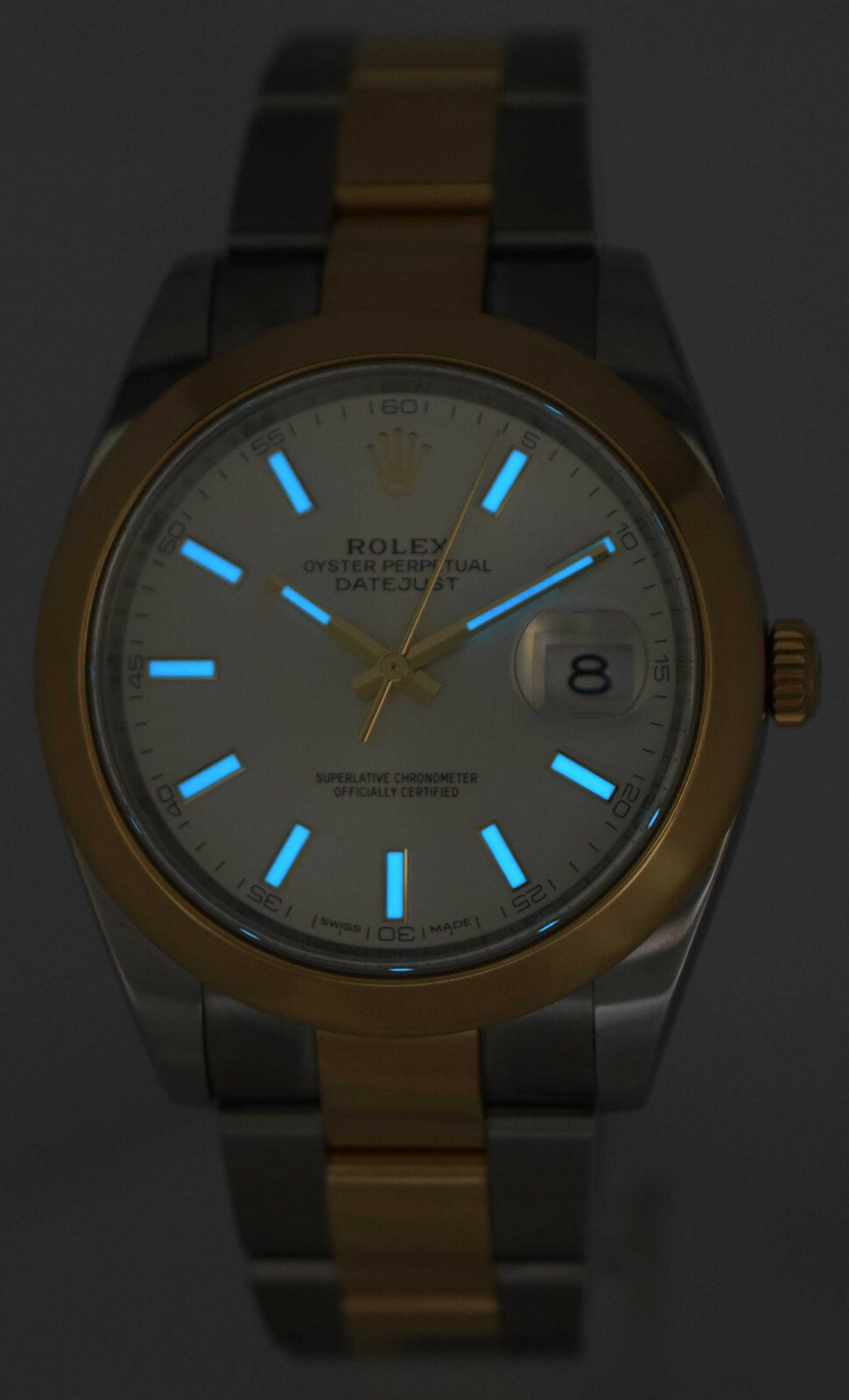 Rolex Datejust 41 18k Yellow Gold/Steel Silver Dial Mens Oyster Watch 126303