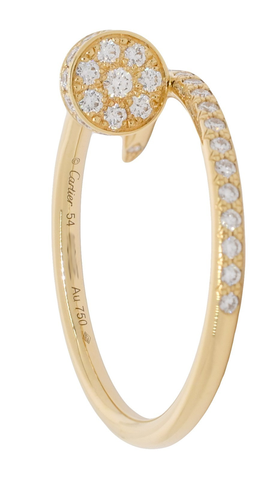 Cartier Juste Un Clou Ring Small Yellow Gold Diamond Nail 54 B/P '25 B4231554