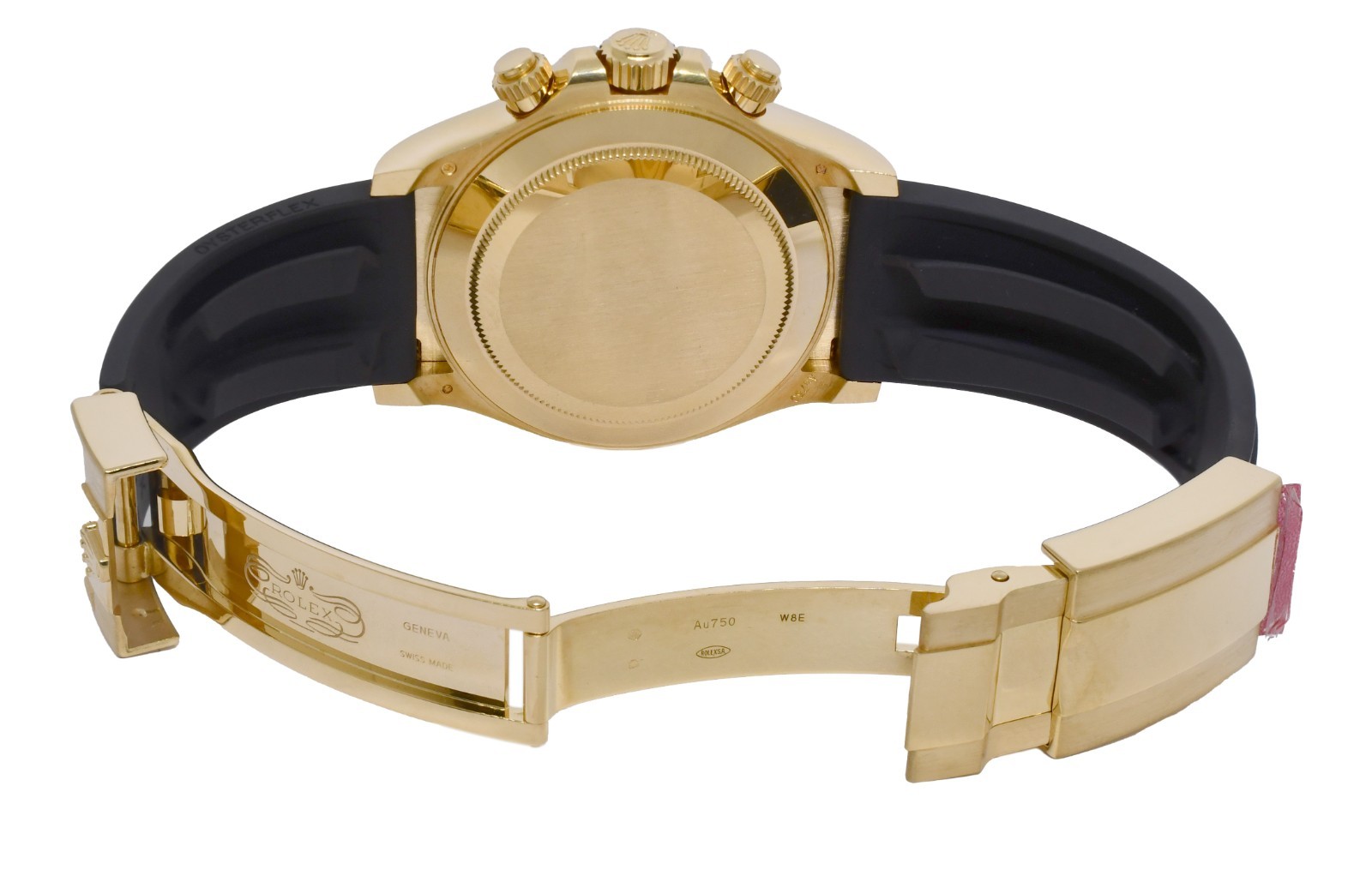 NOS Rolex Daytona 18k Yellow Gold Black Dial Oysterflex Watch '23 B/P 116518