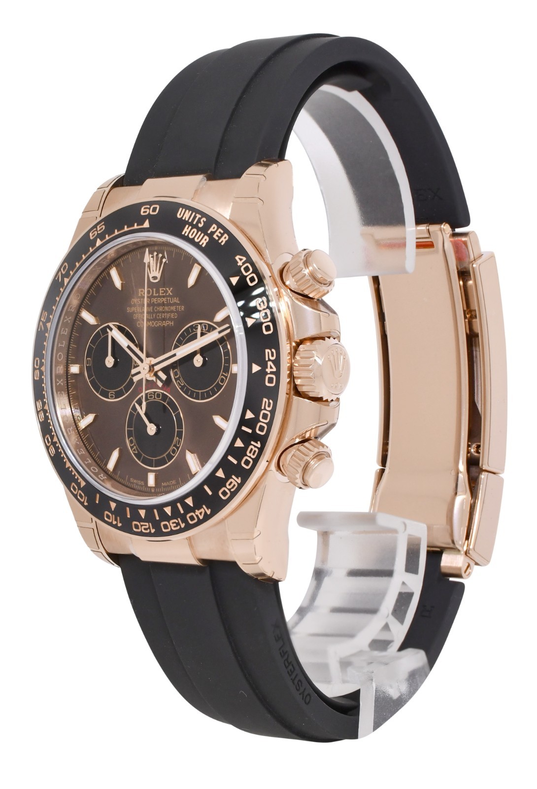 NEW Rolex Daytona Rose Gold & Ceramic Chocolate Oysterflex Watch B/P '26 126515