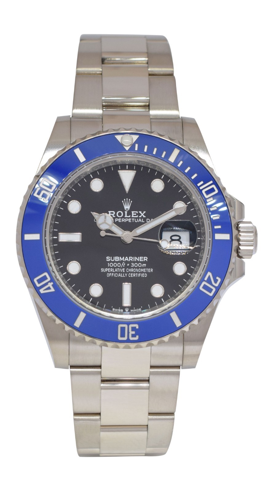 Rolex "Smurf" Submariner 18K White Gold Blue Ceramic 41mm Watch '22 B/P 126619LB