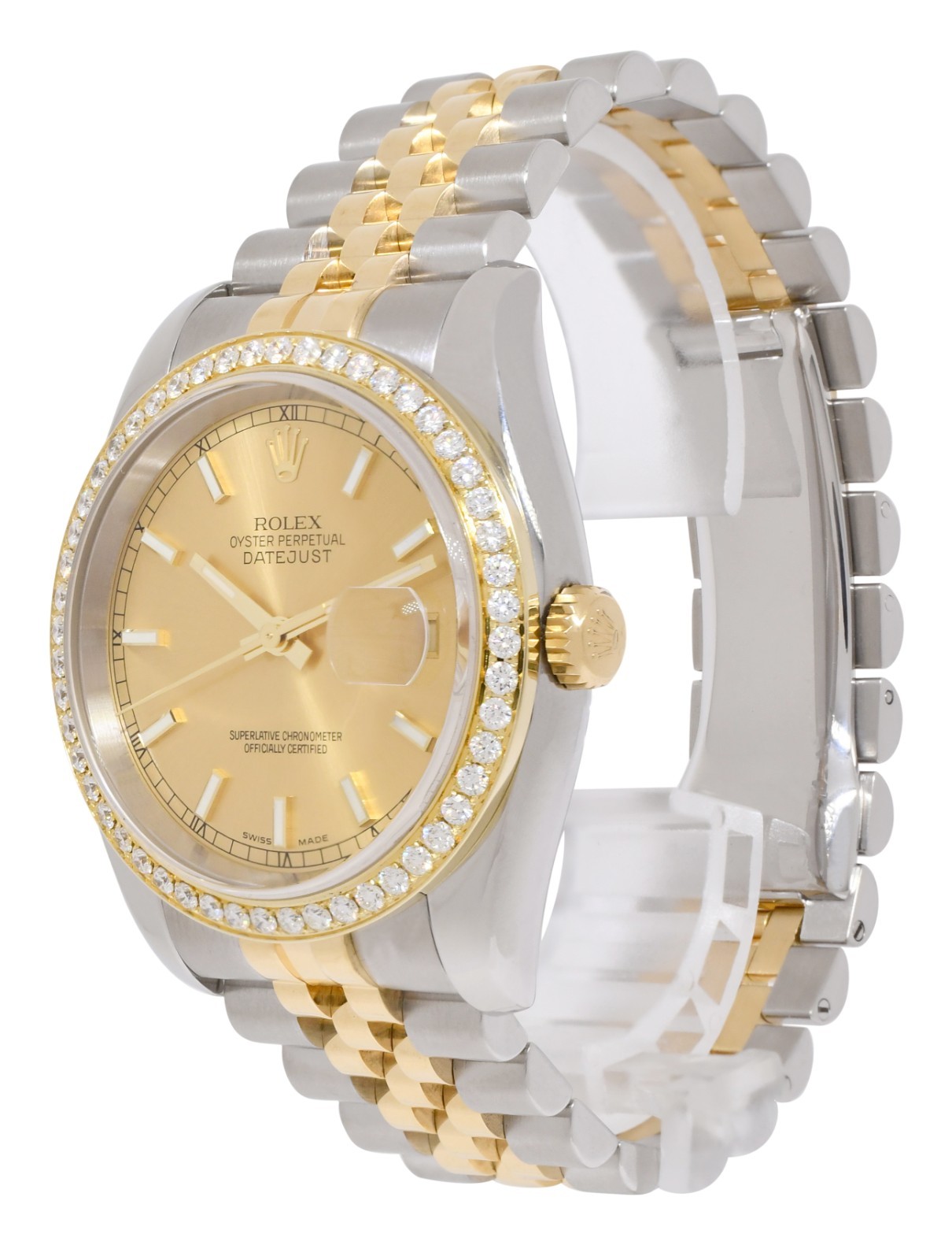 Rolex Datejust 18k Yellow Gold/Steel & Diamond Bezel 36mm Watch F 116233 Rolex Datejust 18k Yellow Gold/Steel & Diamond Bezel 36mm Watch F 116233