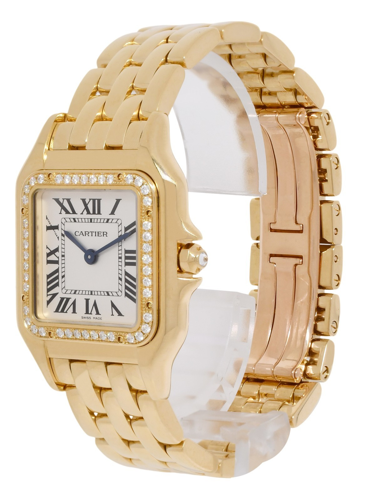 Cartier Panthere Medium Yellow Gold & Diamond Ladies Quartz Watch WJPN0016 4014