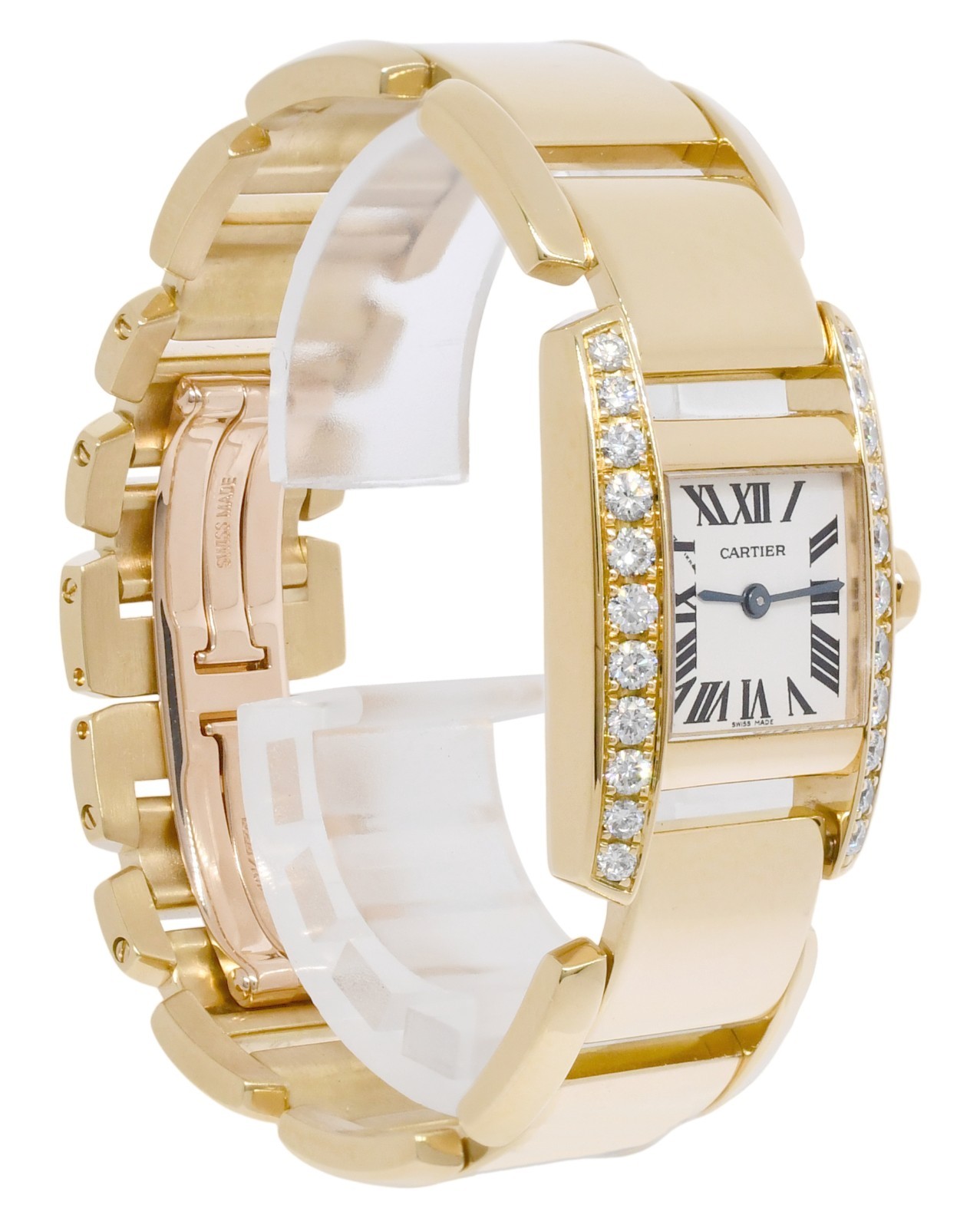 Cartier Tankissime 18k Yellow Gold & Diamond Ladies Quartz Watch WE70017H 2800