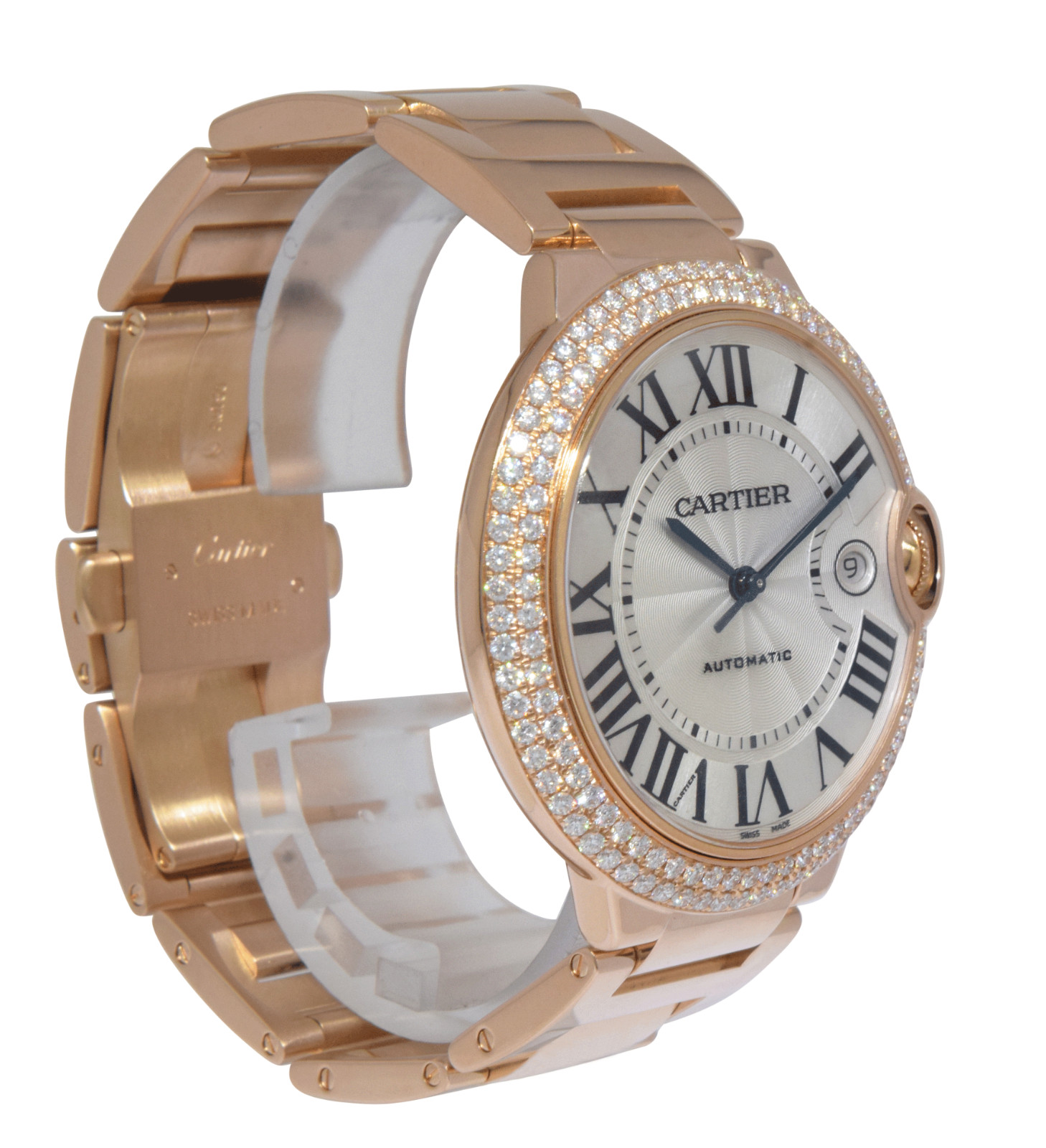 Cartier Ballon Bleu 42mm 18k Rose Gold Diamond Automatic Watch WE9008Z3 2999 Cartier Ballon Bleu 42mm 18k Rose Gold Diamond Automatic Watch WE9008Z3 2999