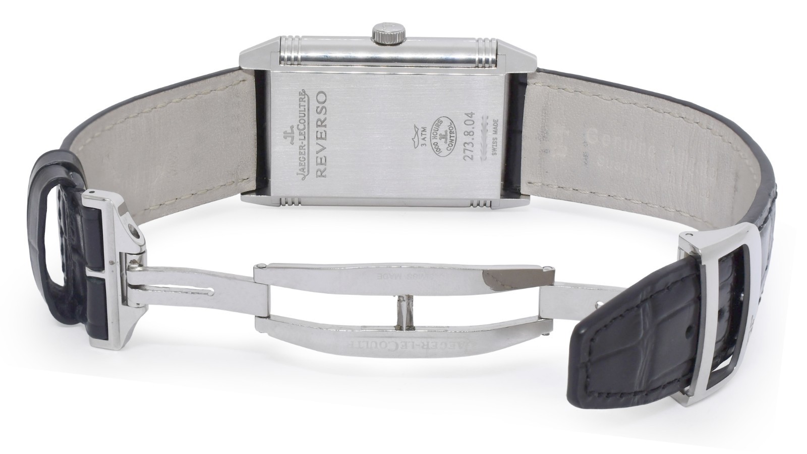 Jaeger LeCoultre Reverso Grande 976 Steel Manual Watch +Paper Q3738420 273.8.04