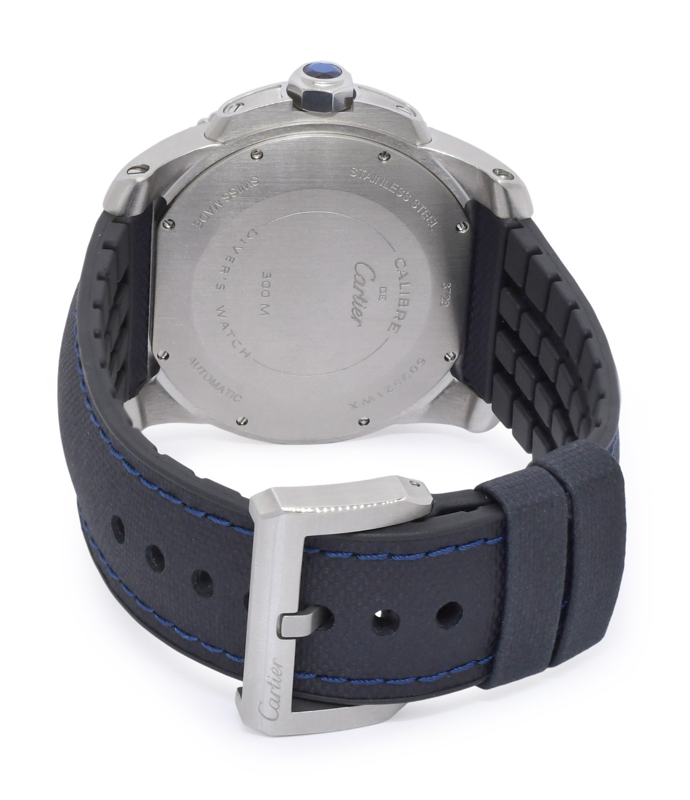 Cartier Calibre Diver Steel & Ceramic Bezel Blue 42mm Watch WSCA0010 3729