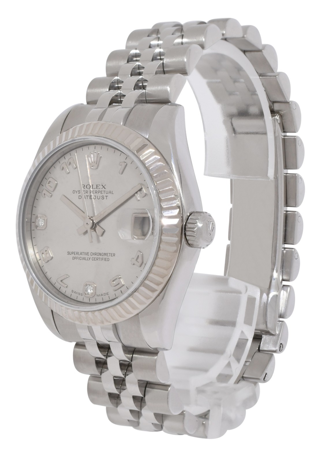 Rolex Datejust Steel & 18k Gold Bezel MOP Diamond Dial 31mm Jubilee Watch 178274