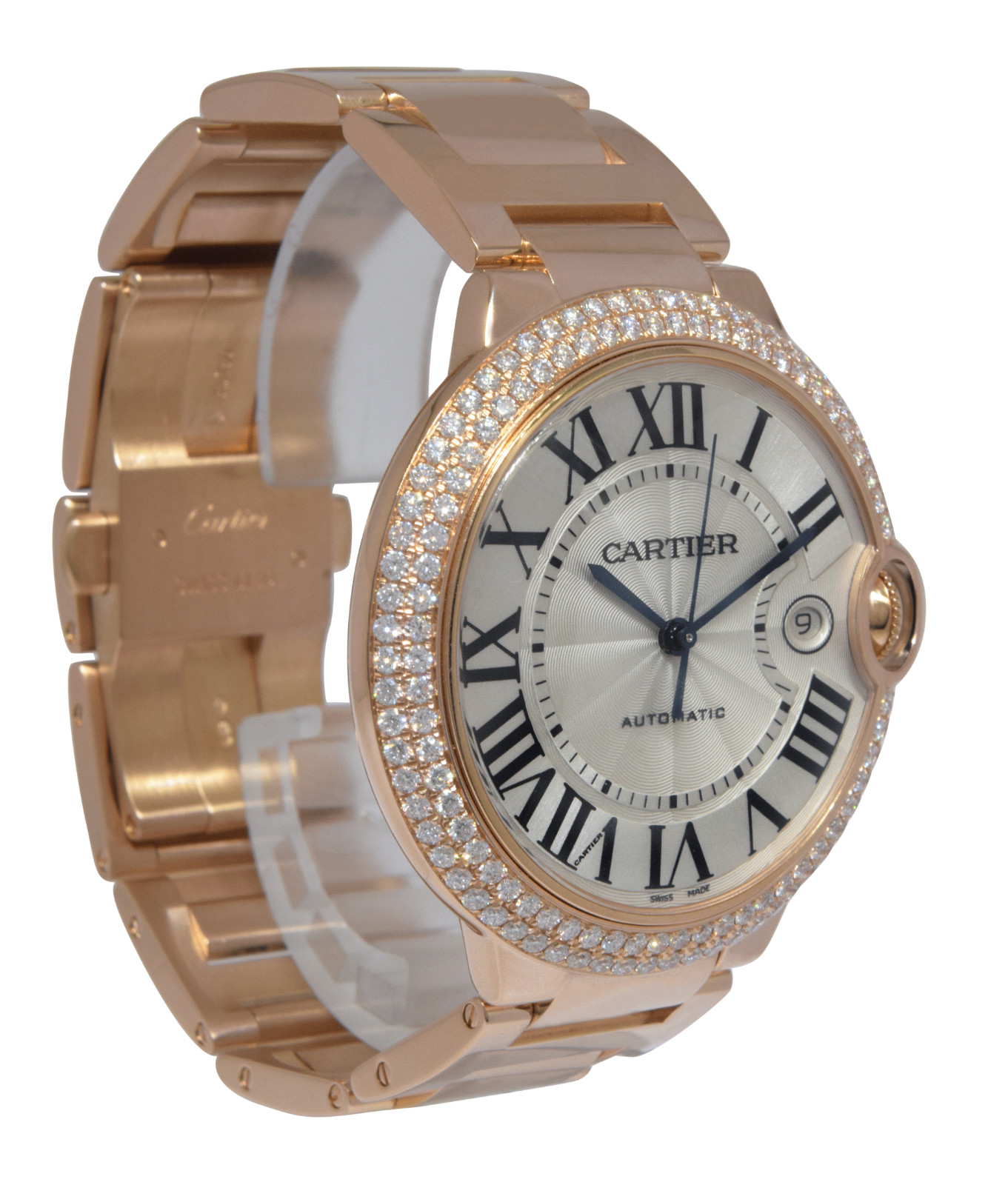 Cartier Ballon Bleu 42mm 18k Rose Gold Diamond Automatic Watch WE9008Z3 2999 Cartier Ballon Bleu 42mm 18k Rose Gold Diamond Automatic Watch WE9008Z3 2999