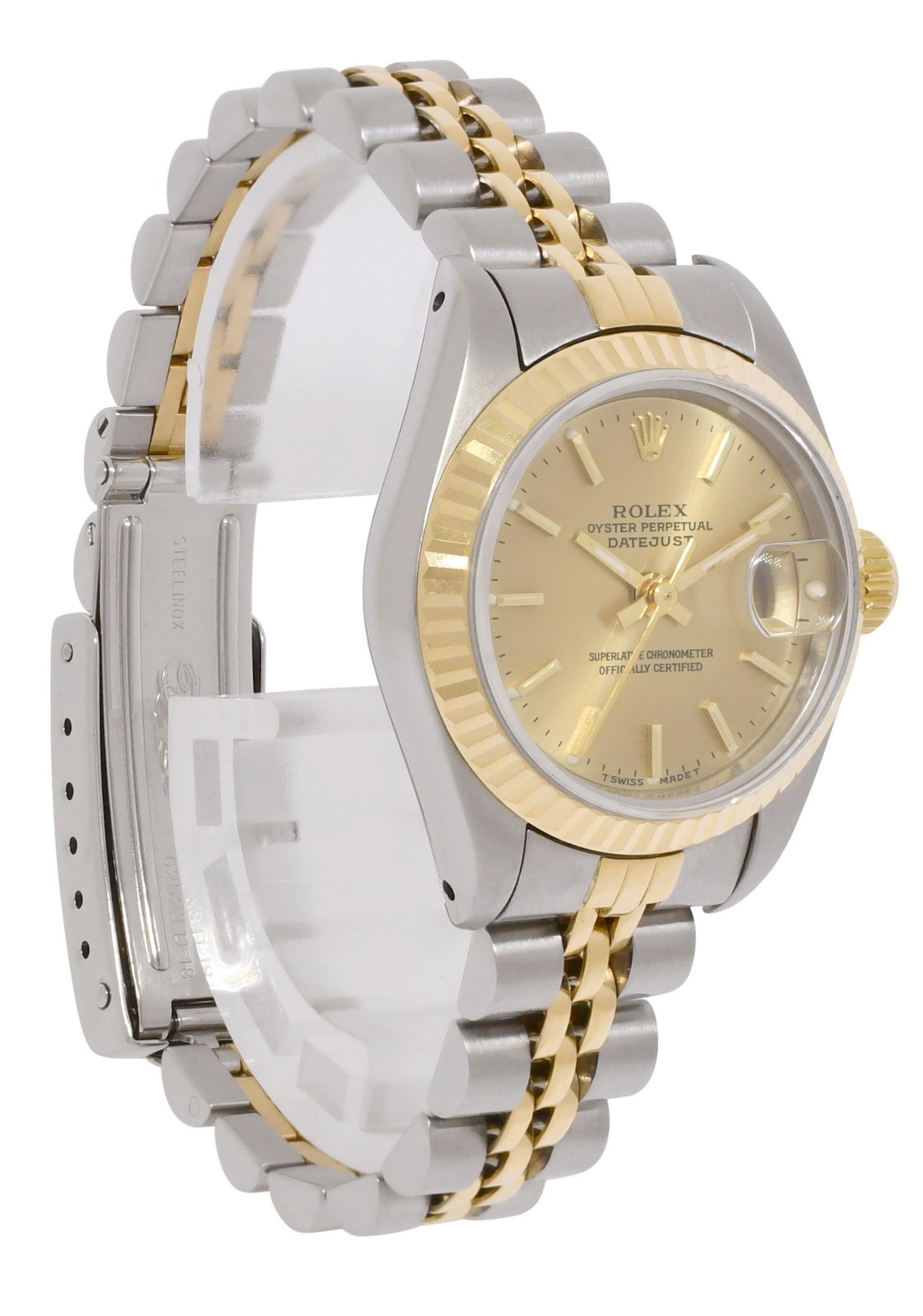 Rolex Datejust 18k Yellow Gold/Steel Champagne Dial 26mm Jubilee Watch X 69173
