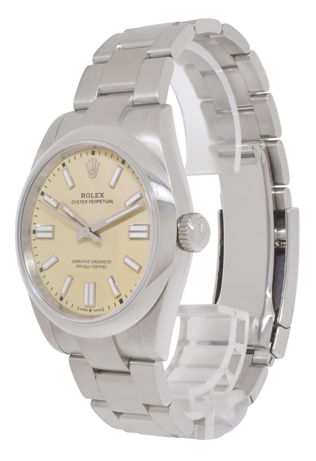NOS Rolex Oyster Perpetual 41 Beige Dial Mens Watch B/P '26 134300