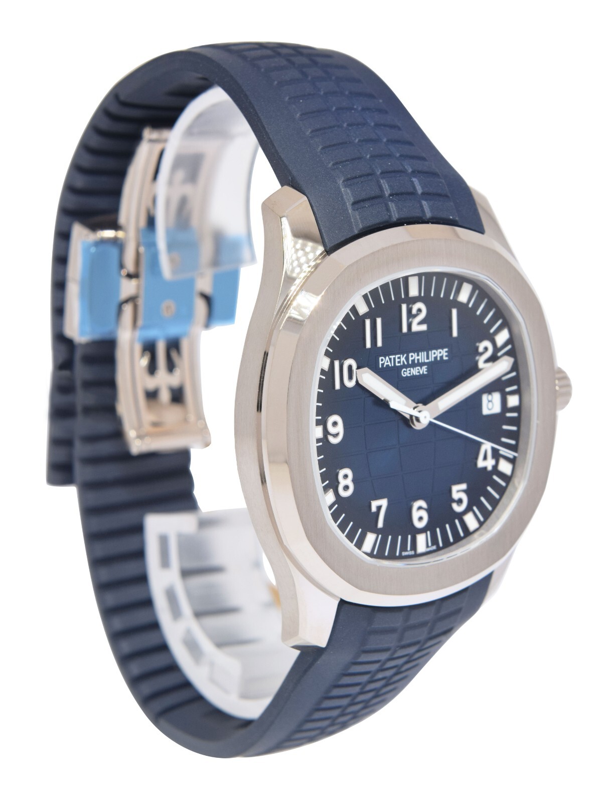NEW Patek Aquanaut Blue 20th Anniversary 18k White Gold Watch Box/Papers 5168G
