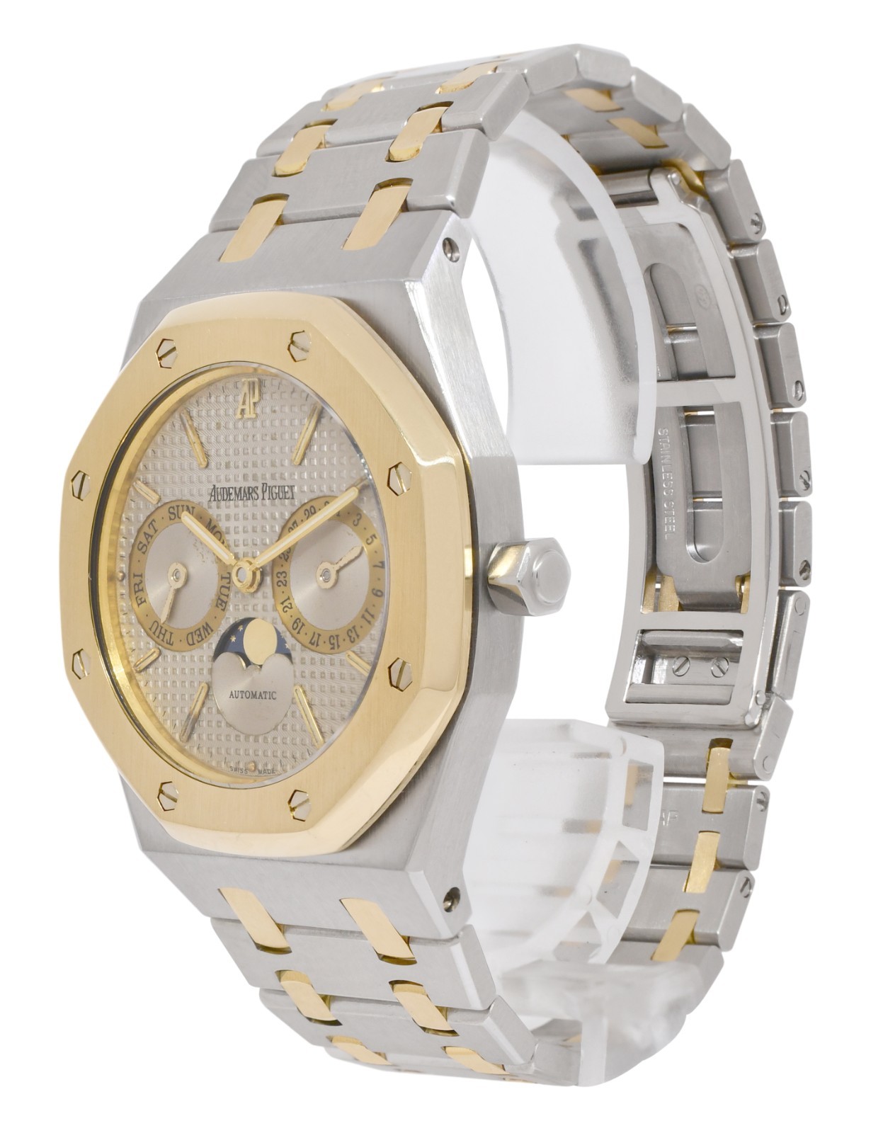 Audemars Piguet Royal Oak Day-Date Moonphase 18k Yellow Gold/Steel Watch 25594SA