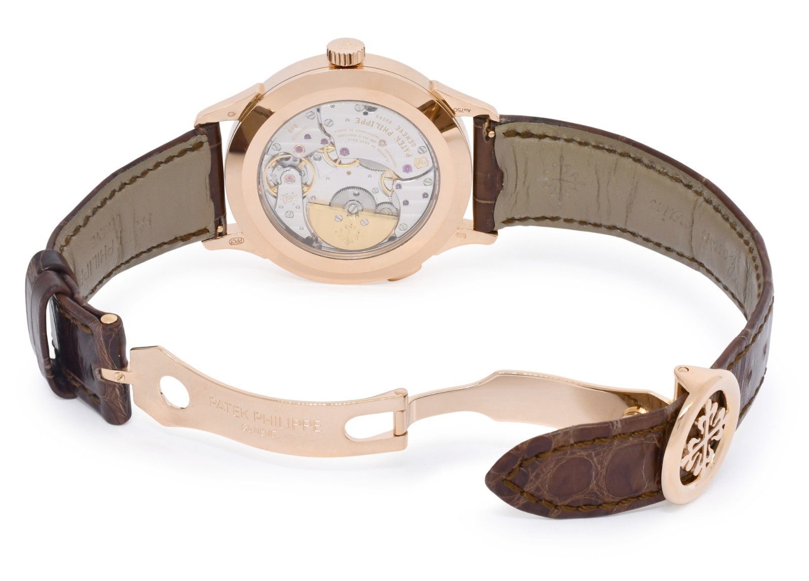 Patek Philippe World Time 5230 Rose Gold Complications 38.5mm Watch +Paper 5230R