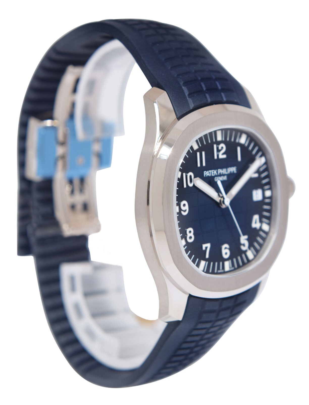 NEW Patek Aquanaut Blue 20th Anniversary 18k White Gold Watch Box/Papers 5168G